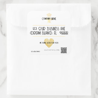 Sticker Carré Customized HEART Thank GOD For YOU Business Return