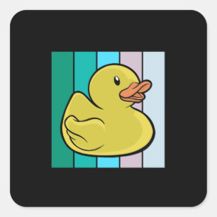 Sticker Carré Cute Canard