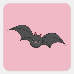 Sticker Carré Cute chauve