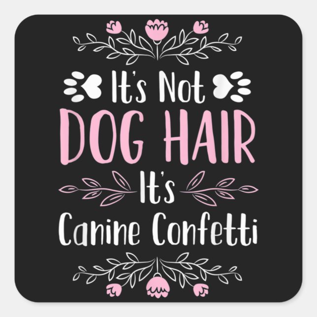 Sticker Carré Cute Drôle Groomer Chien (Devant)