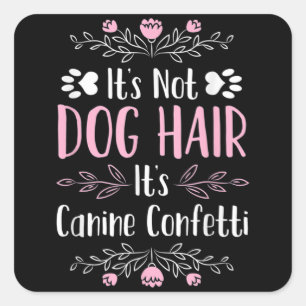 Sticker Carré Cute Drôle Groomer Chien