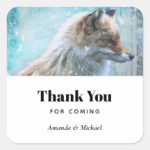 Cute Furry Fox sur Blue Grunge Arrière - plan Merc