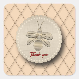 Sticker Carré Cute Gold Bee Gift