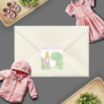 Cute lapin rose lapin lapin thème animal Aquarelle