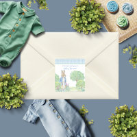 Cute Rabbit Blue Animal thème Aquarelle