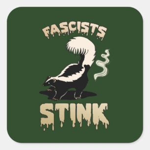 Sticker Carré Cute Retro Skunk - Fascistes Stink