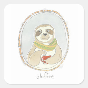 Sticker Carré Cutie caféinée Emplacement