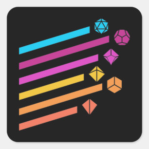 Sticker Carré Cyberpunk Dice Ray Tabletop RPG