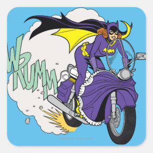 Sticker Carré Cycle Batgirl