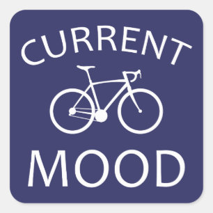 Sticker Carré Cyclisme d'humeur actuel