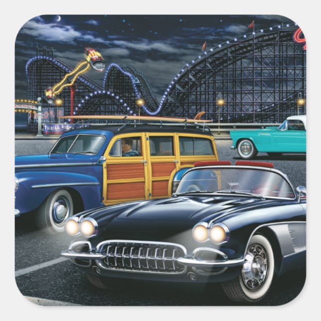 Sticker Carré Cyclone Racer (Devant)