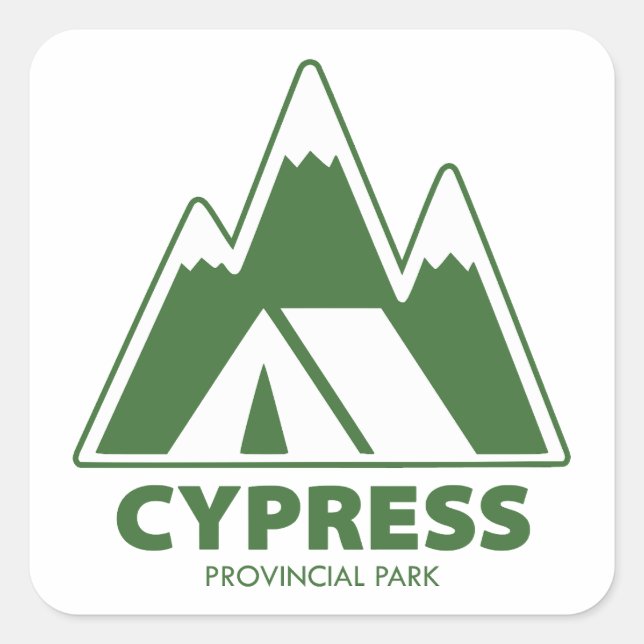 Sticker Carré Cypress Provincial Park Mountains Camping (Devant)