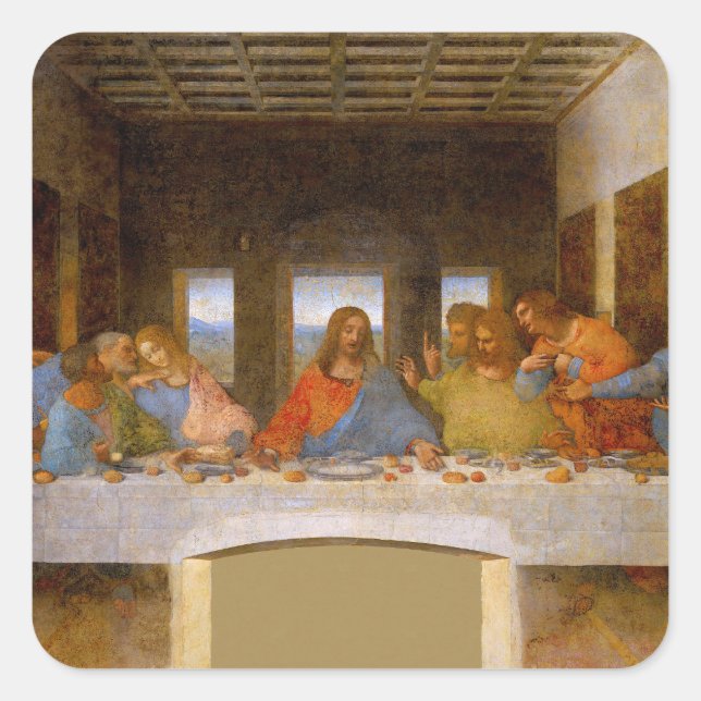 Sticker Carré Da Vinci Dernier Supper Fine Art Classic (Devant)