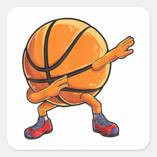 Sticker Carré Dabbing Basketball Ball Funny Boys Hommes Femmes S