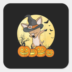 Sticker Carré Dabbing Chihuahua Dab Danse Drôle Chien drôle Hall
