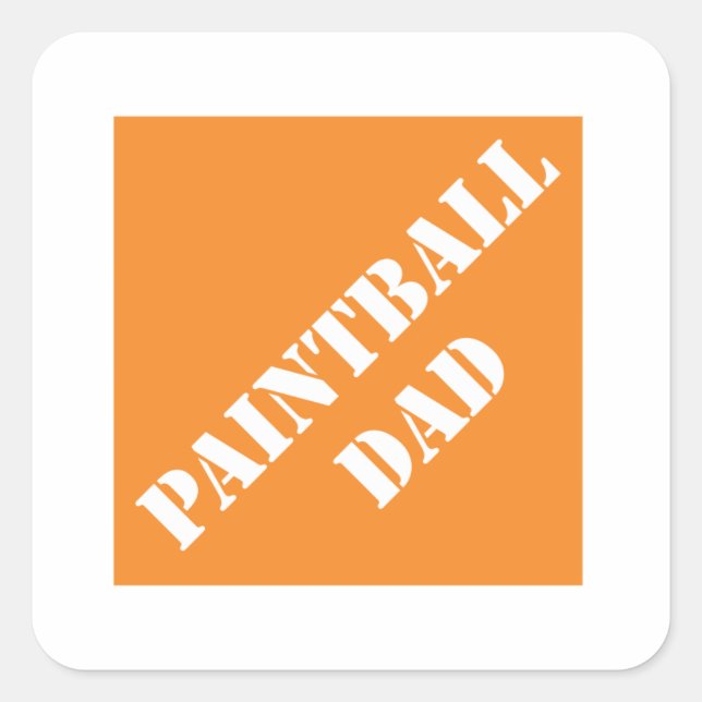 Sticker Carré Dadismes père amusant Paintball papa (Devant)