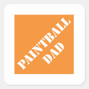 Sticker Carré Dadismes père amusant Paintball papa
