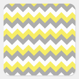 Sticker Carré Daffodique gris et blanc Zigzag 2