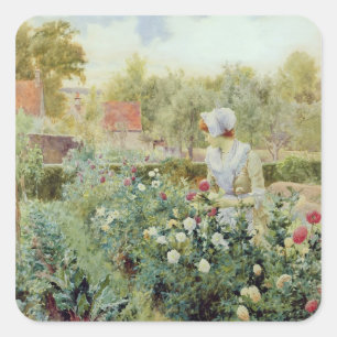 Sticker Carré Dahlias, 1896