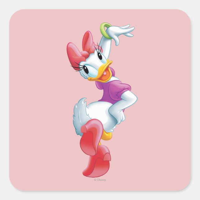 Sticker Carré Daisy Duck | Danse (Devant)