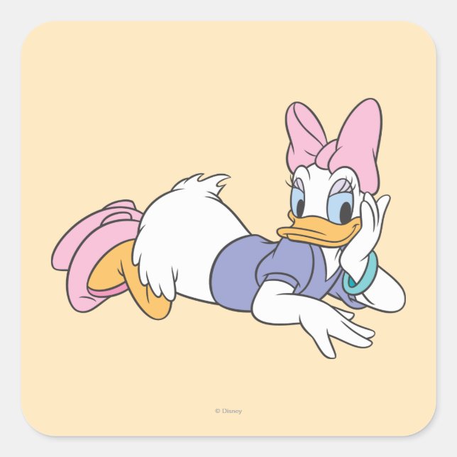 Sticker Carré Daisy Duck | Déclenchement (Devant)