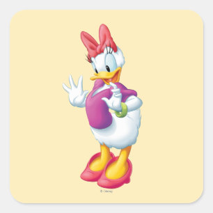 Sticker Carré Daisy Duck   Surpris