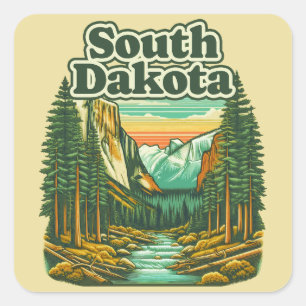 Sticker Carré Dakota du Sud