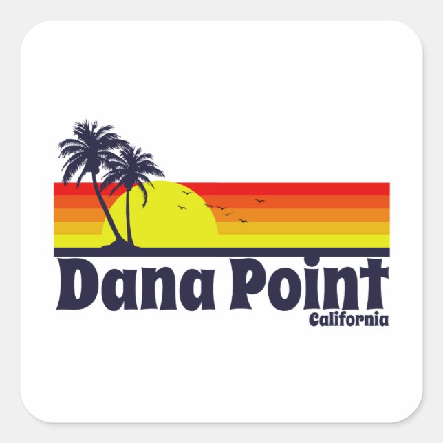 Sticker Carré Dana Point Californie (Devant)