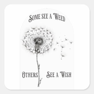 Sticker Carré Dandelion Wish
