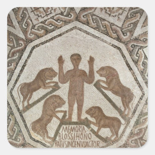 Sticker Carré Daniel dans le repaire des lions