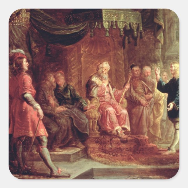 Sticker Carré Daniel interprète le premier rêve de Nebucadnetsar (Devant)