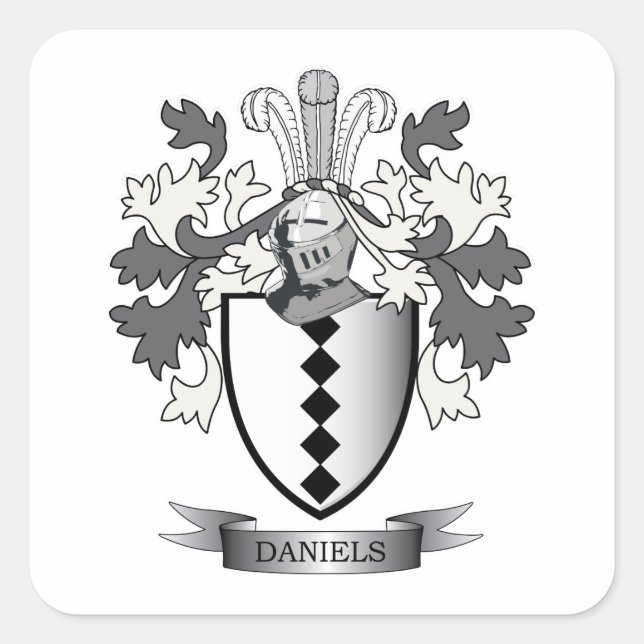 Sticker Carré Daniels Family Crest Armoiries (Devant)