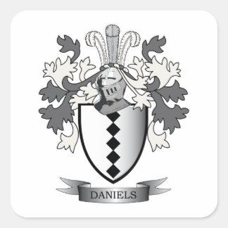 Sticker Carré Daniels Family Crest Armoiries