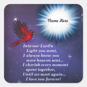 Sticker Carré Dans le cardinal de lumière