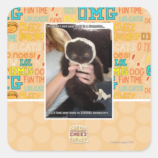 Sticker Carré Dans plusieurs dépôts (Devant)