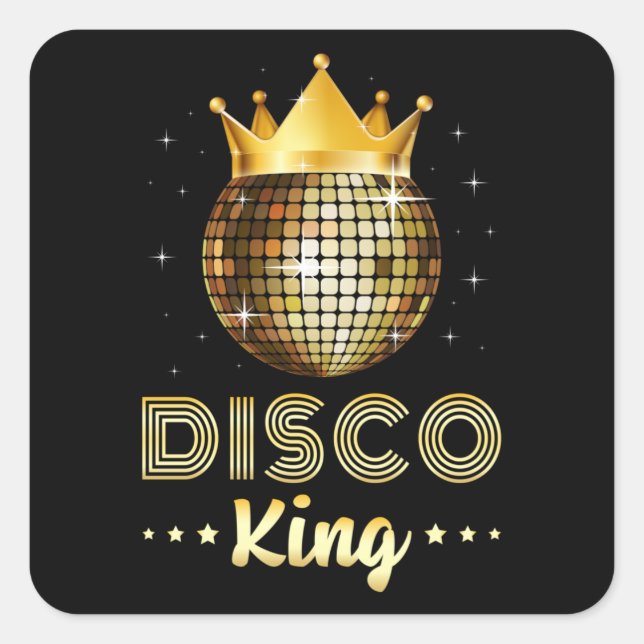 Sticker Carré Danse Danser Disco King Dancer Party Idée cadeau (Devant)