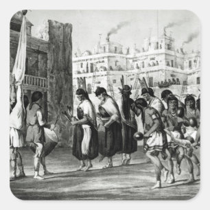 Sticker Carré Danse de Buffalo chez Pueblo de Zuni