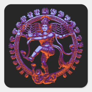 Sticker Carré Danse de Shiva Nataraja