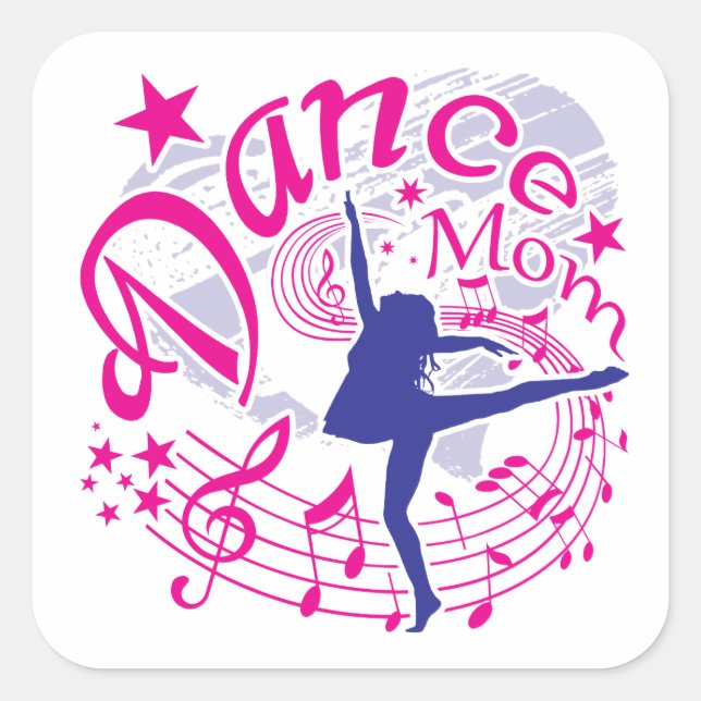 Sticker Carré Danse maman (Devant)