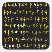Danse pose motif (or) - danse, ballet, yoga