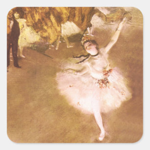 Sticker Carré Danseur de ballet Diplôme de la peinture étoile