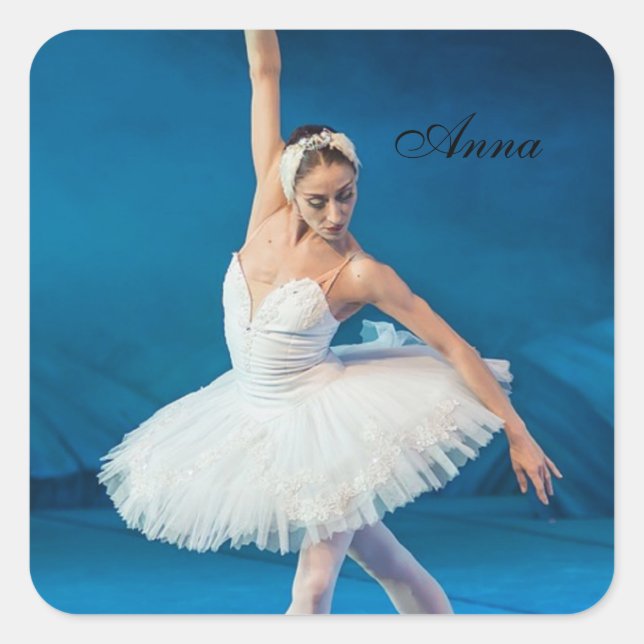 Sticker Carré Danseur de ballet Swan Lake  (Devant)