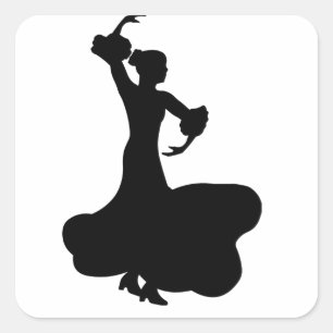 Sticker Carré Danseur de flamenco