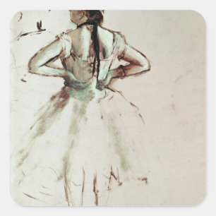 Sticker Carré Danseur d'Edgar Degas   vu du dos