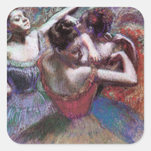 Sticker Carré Danseurs par Degas