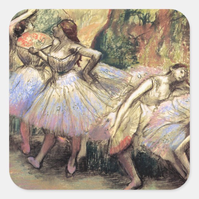 Sticker Carré Danseurs par Degas (Devant)