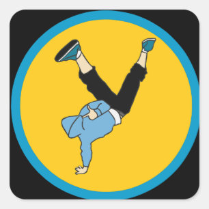 Sticker Carré danseuse moderne style rue Hip hop