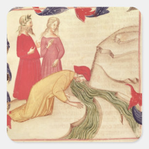 Sticker Carré Dante se purifiant avant d'entrer