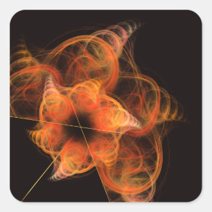 Sticker Carré d'art Abstrait Lightworks