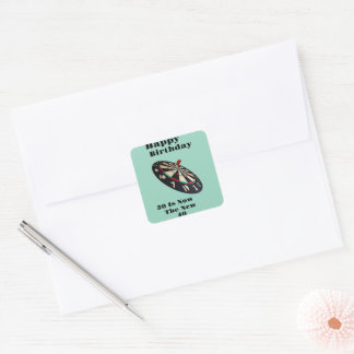 Sticker Carré Darts : 50 Est Maintenant Le Nouveau 40, Anniversa